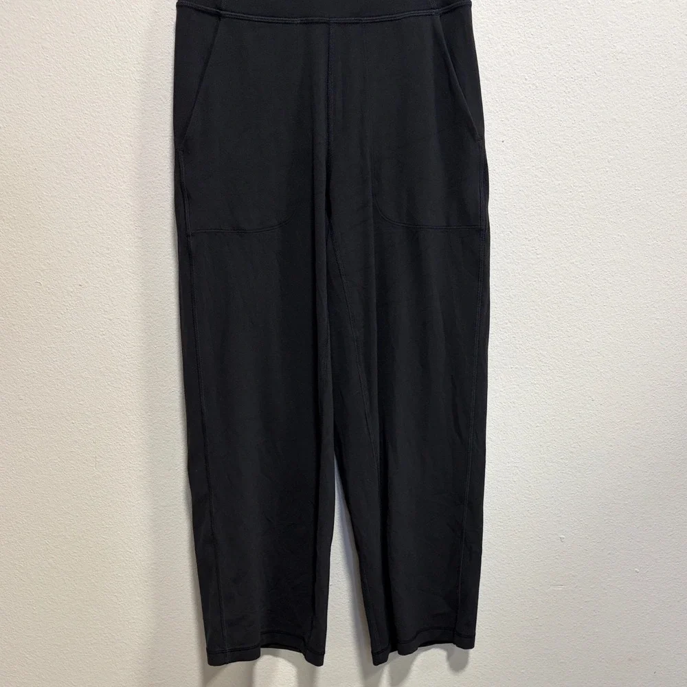 Lululemon Align Wide Leg Crop 23 High Rise Nulu Pants Black Size 2